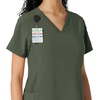 image:imageCarhartt Scrubs C13310 Womens CrossFlex Modern Fit Oversized VNeck TopOlive