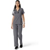 image:imageCarhartt Scrubs C13310 Womens CrossFlex Modern Fit Oversized VNeck TopPewter