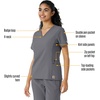 image:imageCarhartt Scrubs C13310 Womens CrossFlex Modern Fit Oversized VNeck TopPewter