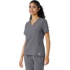 image:imageCarhartt Scrubs C13310 Womens CrossFlex Modern Fit Oversized VNeck TopPewter
