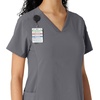 image:imageCarhartt Scrubs C13310 Womens CrossFlex Modern Fit Oversized VNeck TopPewter