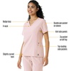 image:imageCarhartt Scrubs C13310 Womens CrossFlex Modern Fit Oversized VNeck TopSoft Rose