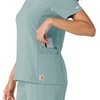 image:imageCarhartt Scrubs C13310 Womens CrossFlex Modern Fit Oversized VNeck TopSummer Blue