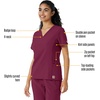 image:imageCarhartt Scrubs C13310 Womens CrossFlex Modern Fit Oversized VNeck TopWine
