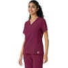 image:imageCarhartt Scrubs C13310 Womens CrossFlex Modern Fit Oversized VNeck TopWine