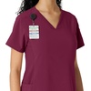 image:imageCarhartt Scrubs C13310 Womens CrossFlex Modern Fit Oversized VNeck TopWine