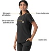 image:imageCarhartt Scrubs C13510 Womens Force Crew Neck Scrub TopBlack