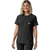 image:imageCarhartt Scrubs C13510 Womens Force Crew Neck Scrub TopBlack