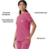 image:imageCarhartt Scrubs C13510 Womens Force Crew Neck Scrub TopElectric Fuschia