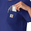 image:imageCarhartt Scrubs C13510 Womens Force Crew Neck Scrub TopGalaxy Blue