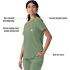 image:imageCarhartt Scrubs C13510 Womens Force Crew Neck Scrub TopGreen Slate
