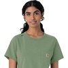 image:imageCarhartt Scrubs C13510 Womens Force Crew Neck Scrub TopGreen Slate