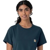 image:imageCarhartt Scrubs C13510 Womens Force Crew Neck Scrub TopNavy
