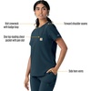 image:imageCarhartt Scrubs C13510 Womens Force Crew Neck Scrub TopNavy