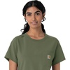 image:imageCarhartt Scrubs C13510 Womens Force Crew Neck Scrub TopOlive