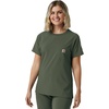 image:imageCarhartt Scrubs C13510 Womens Force Crew Neck Scrub TopOlive