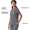 image:imageCarhartt Scrubs C13510 Womens Force Crew Neck Scrub TopPewter
