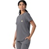 image:imageCarhartt Scrubs C13510 Womens Force Crew Neck Scrub TopPewter