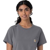 image:imageCarhartt Scrubs C13510 Womens Force Crew Neck Scrub TopPewter