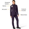 image:imageCarhartt Scrubs C81023 Womens Rugged Flex Modern Fit Bonded Fleece JaBlack Plum