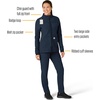 image:imageCarhartt Scrubs C81023 Womens Rugged Flex Modern Fit Bonded Fleece JaNavy