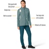 image:imageCarhartt Scrubs C81023 Womens Rugged Flex Modern Fit Bonded Fleece JaSummer Blue