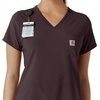 image:imageCarhartt Scrubs for Women Force CrossFlex Tuckin VNeck Tops with 1 PocketDark Sepia