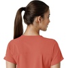 image:imageCarhartt Scrubs for Women Force CrossFlex Tuckin VNeck Tops with 1 PocketDusty Cedar
