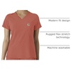 image:imageCarhartt Scrubs for Women Force CrossFlex Tuckin VNeck Tops with 1 PocketDusty Cedar