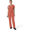image:imageCarhartt Scrubs for Women Force CrossFlex Tuckin VNeck Tops with 1 PocketDusty Cedar
