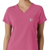 image:imageCarhartt Scrubs for Women Force CrossFlex Tuckin VNeck Tops with 1 PocketElectric Fuschia