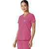 image:imageCarhartt Scrubs for Women Force CrossFlex Tuckin VNeck Tops with 1 PocketElectric Fuschia