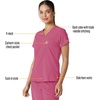 image:imageCarhartt Scrubs for Women Force CrossFlex Tuckin VNeck Tops with 1 PocketElectric Fuschia
