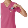 image:imageCarhartt Scrubs for Women Force CrossFlex Tuckin VNeck Tops with 1 PocketElectric Fuschia