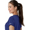 image:imageCarhartt Scrubs for Women Force CrossFlex Tuckin VNeck Tops with 1 PocketGalaxy Blue
