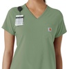 image:imageCarhartt Scrubs for Women Force CrossFlex Tuckin VNeck Tops with 1 PocketGreen Slate