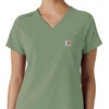 image:imageCarhartt Scrubs for Women Force CrossFlex Tuckin VNeck Tops with 1 PocketGreen Slate