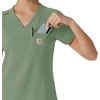 image:imageCarhartt Scrubs for Women Force CrossFlex Tuckin VNeck Tops with 1 PocketGreen Slate