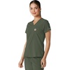 image:imageCarhartt Scrubs for Women Force CrossFlex Tuckin VNeck Tops with 1 PocketOlive