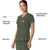 image:imageCarhartt Scrubs for Women Force CrossFlex Tuckin VNeck Tops with 1 PocketOlive