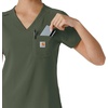image:imageCarhartt Scrubs for Women Force CrossFlex Tuckin VNeck Tops with 1 PocketOlive