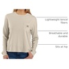 image:imageCarhartt Womens Tencel Fiber Series Loose Fit LongSleeve Pocket TShirtOat Milk Heather