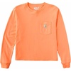 image:imageCarhartt Womens Tencel Fiber Series Loose Fit LongSleeve Pocket TShirtPower Orange