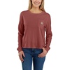 image:imageCarhartt Womens Tencel Fiber Series Loose Fit LongSleeve Pocket TShirtSable