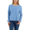 image:imageCarhartt Womens Tencel Fiber Series Loose Fit LongSleeve Pocket TShirtSkystone