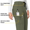 image:imageCrossFlex Womens Boot Cut Cargo Scrub PantBasil