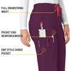 image:imageCrossFlex Womens Boot Cut Cargo Scrub PantWine