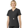 image:imageCarhartt Scrubs C12237 Womens Rugged Flex Modern Fit 4Pocket VNeckBlack