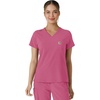image:imageCarhartt Scrubs for Women Force CrossFlex Tuckin VNeck Tops with 1 PocketElectric Fuschia