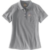 image:imageCarhartt Womens 104229 Womens Contractors Work Pocket PoloHeather Grey